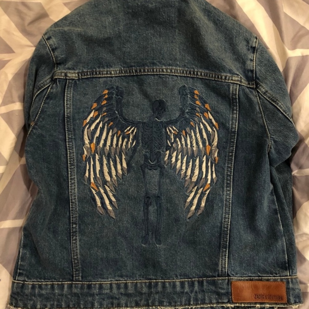 ISO Zadig and Voltaire denim jean jacket MEDIUM